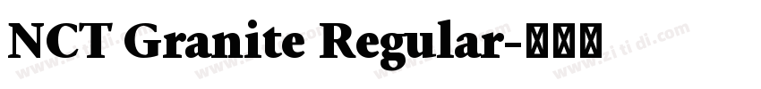 NCT Granite Regular字体转换